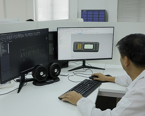 GLOHE engineer developing custom OEM two-way radio solutions