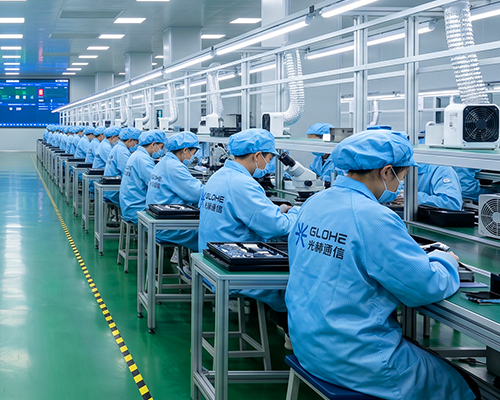 GLOHE two-way radio assembly line and manufacturing facility